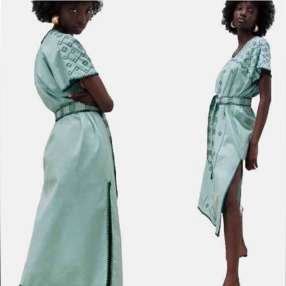 Zara Embroidered Midi Dress - Picture 3 of 6